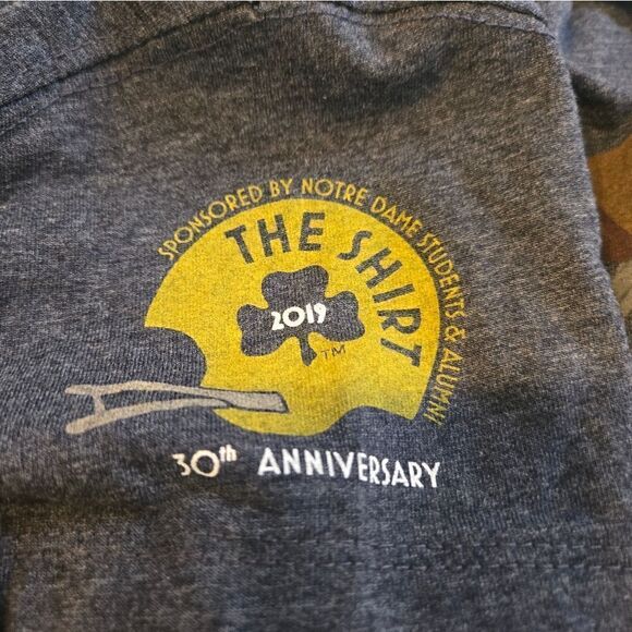 The Shirt Notre Dame 30th Anniversay Gray College Tee Shirt - Picture 6 of 6